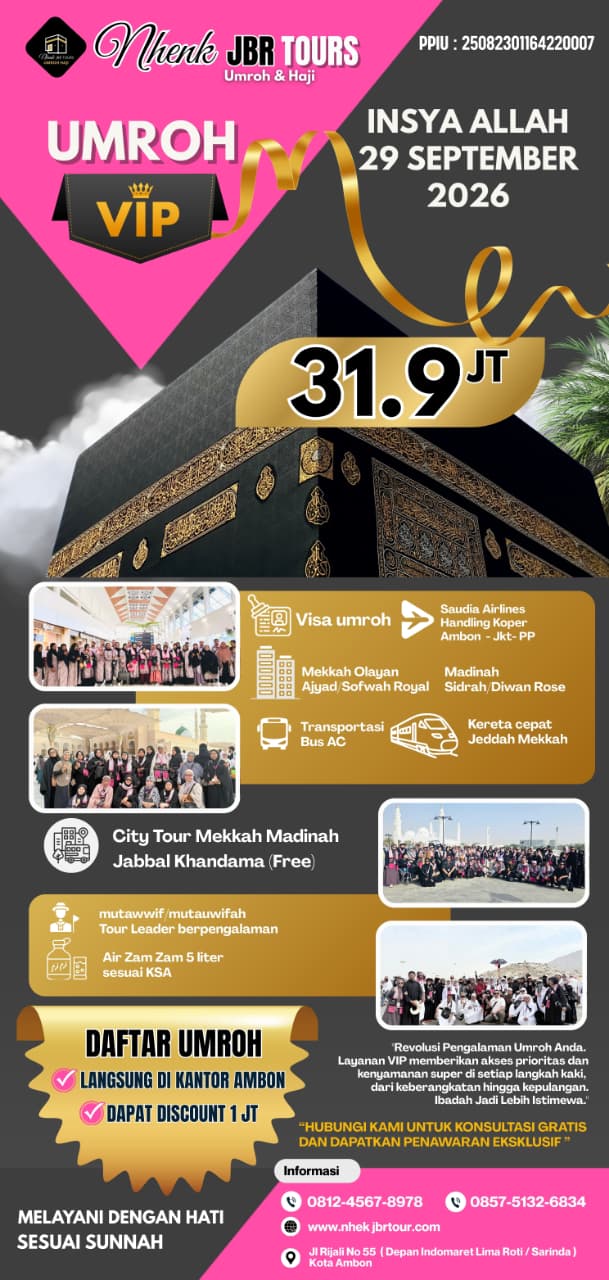 UMROH SEPTEMBER 2026  VIP